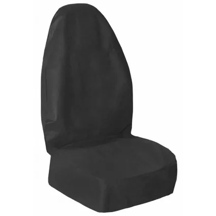 Ochronny pokrowiec dla mechaników z eko-skóry, czarny