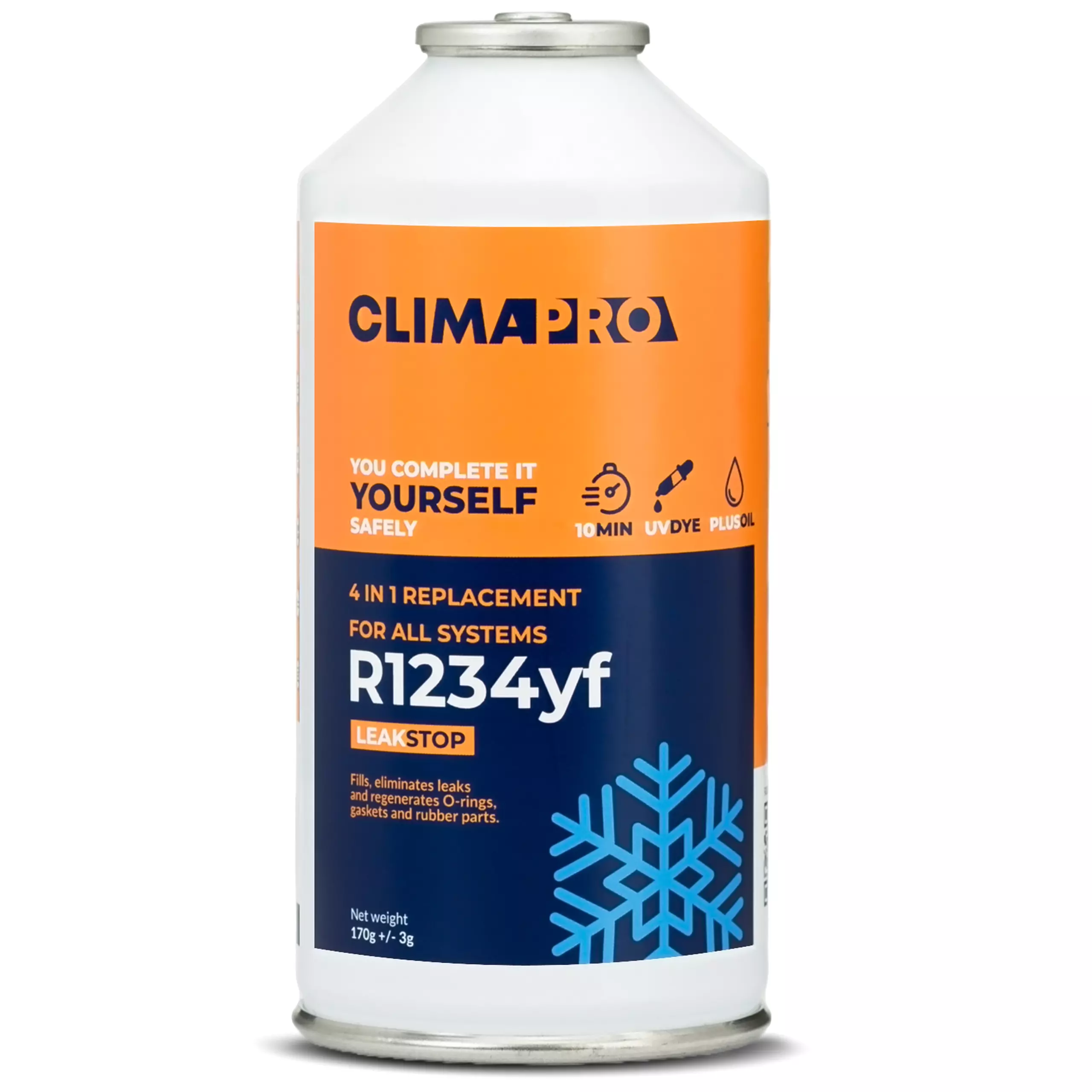 Puszka Climapro R1234yf Leakstop pomarańczowy bez logotypów