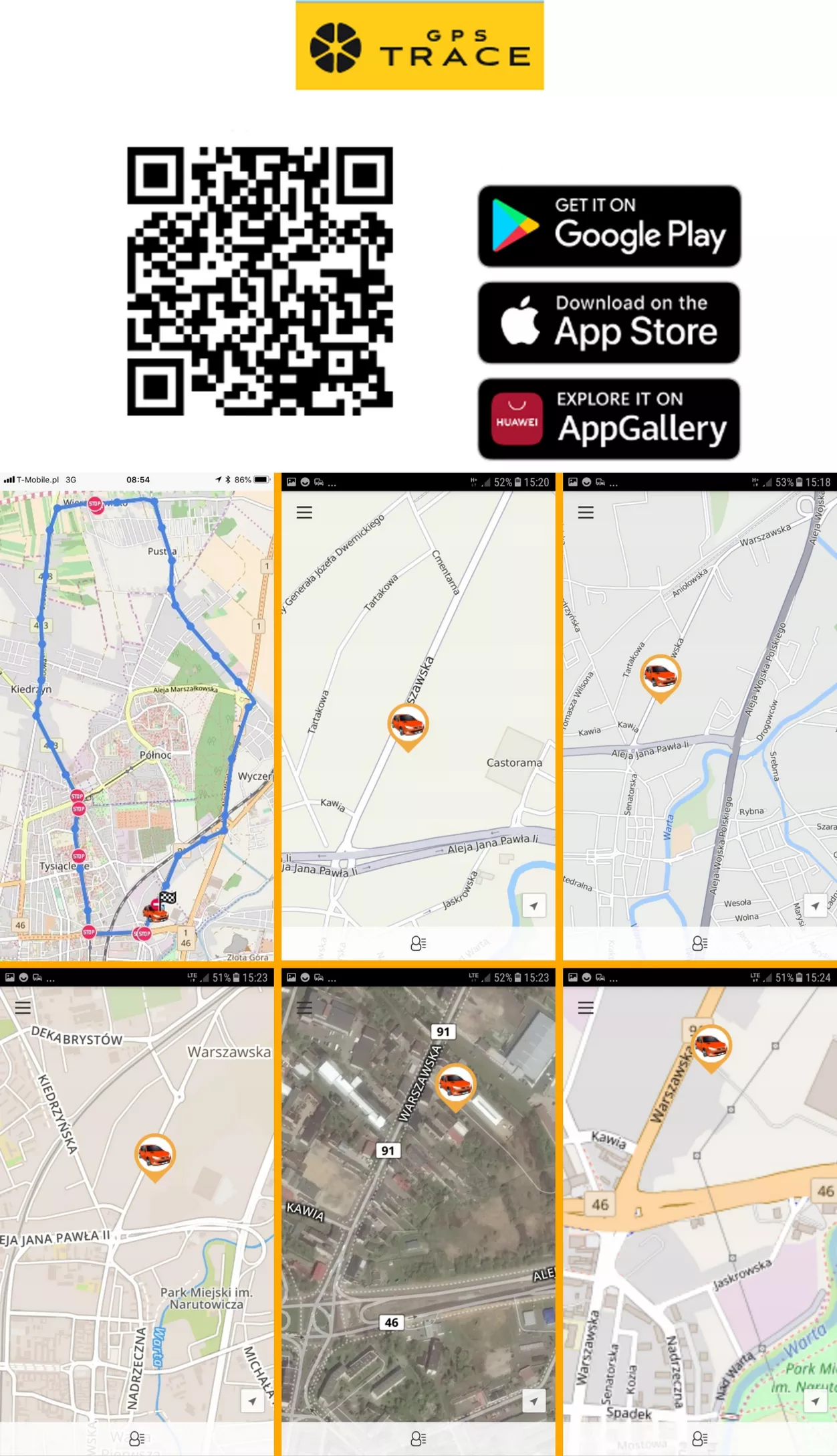 Aplikacja Ruhavik - zrzuty ekranu