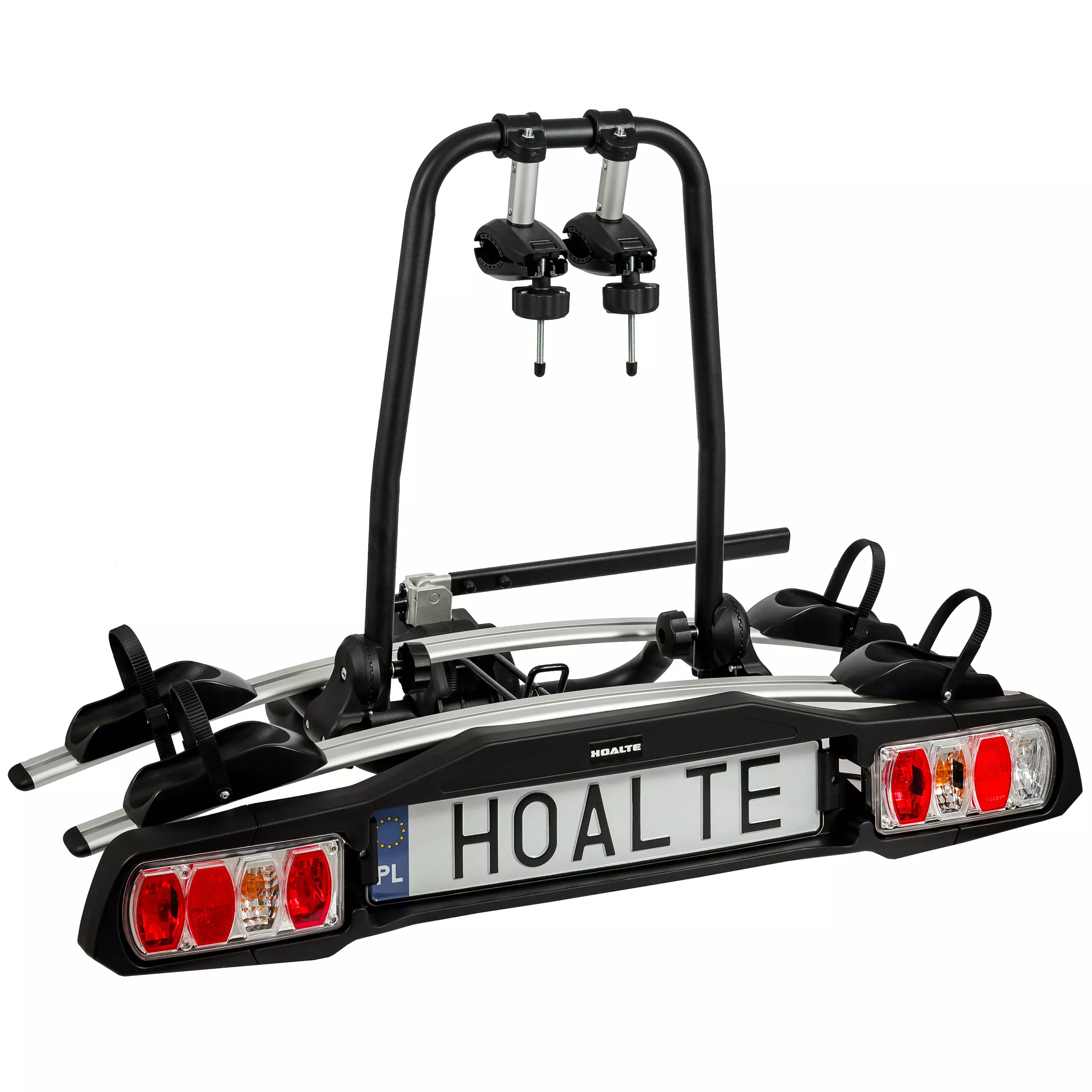 Bagażnik platforma rowerowa na hak Hoalte HitchPro Flex+ 2 z tyłu