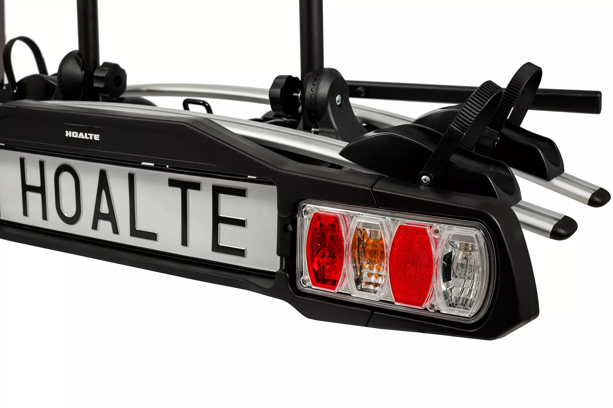 Bagażnik platforma rowerowa na hak Hoalte HitchPro Flex+ 2 lampa tylna prawa