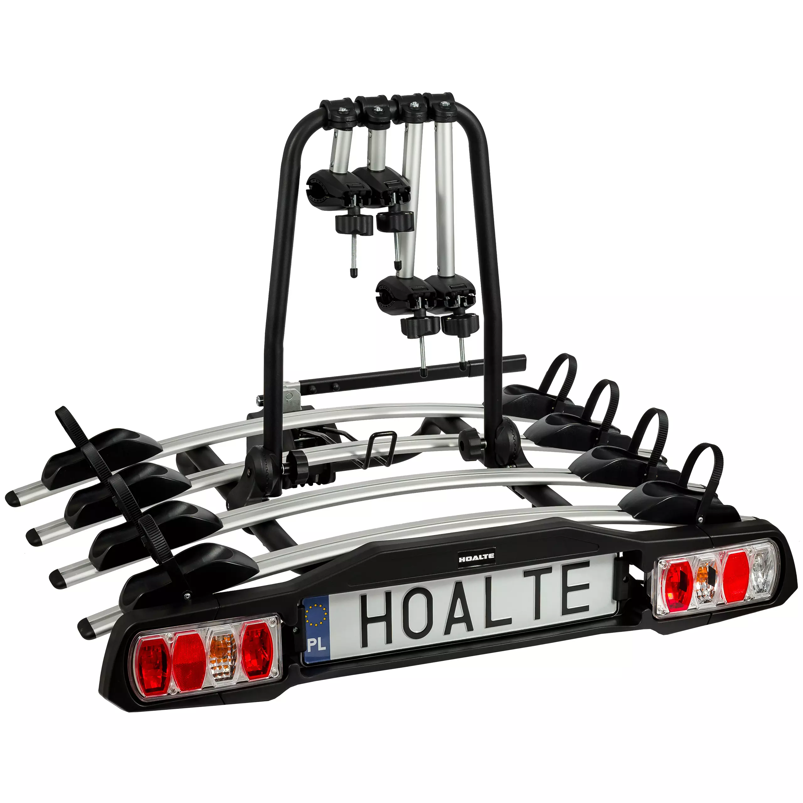 Platforma rowerowa bagażnik na hak Hoalte HitchPro Flex+ 4, tył światła