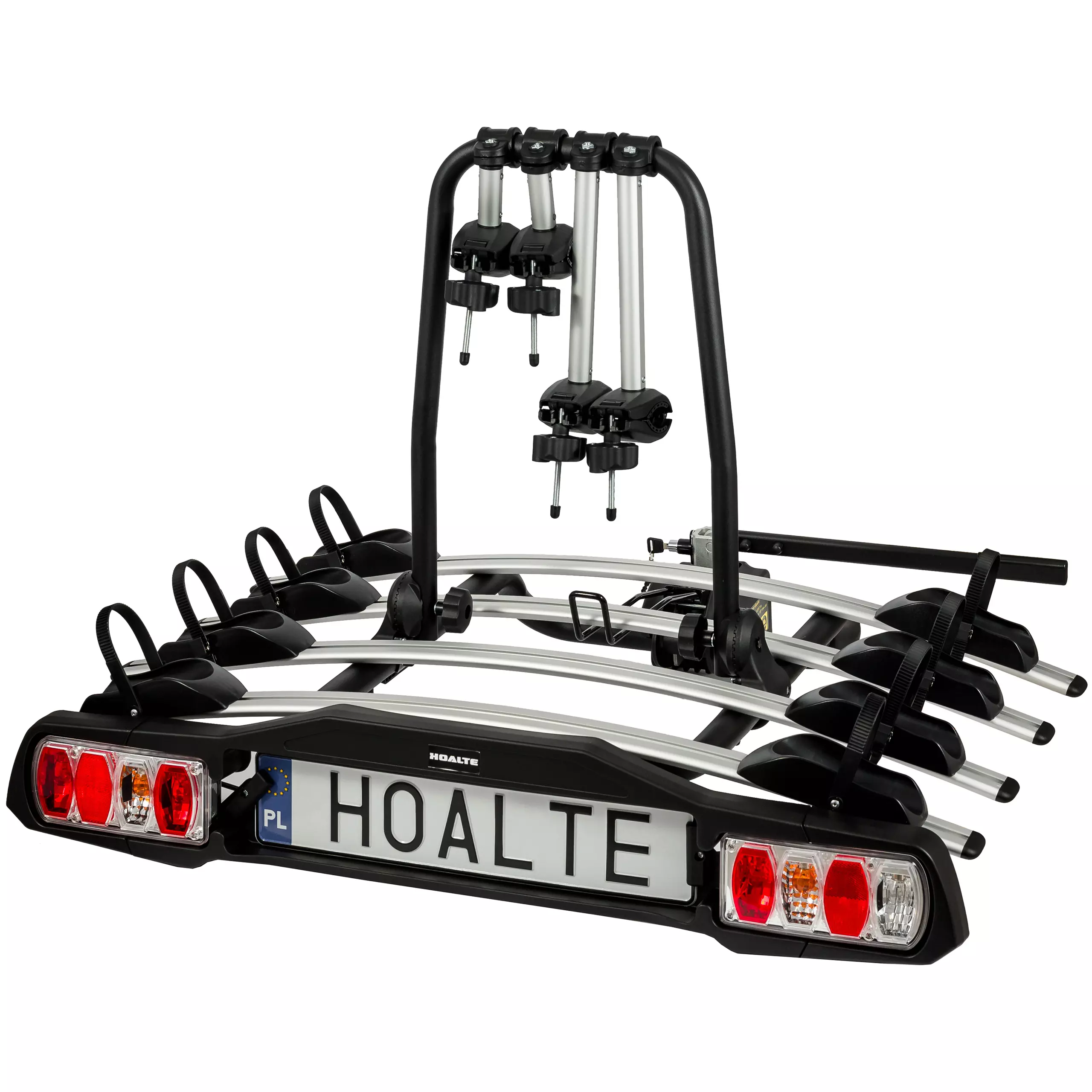 Platforma rowerowa bagażnik na hak Hoalte HitchPro Flex+ 4, tył światła