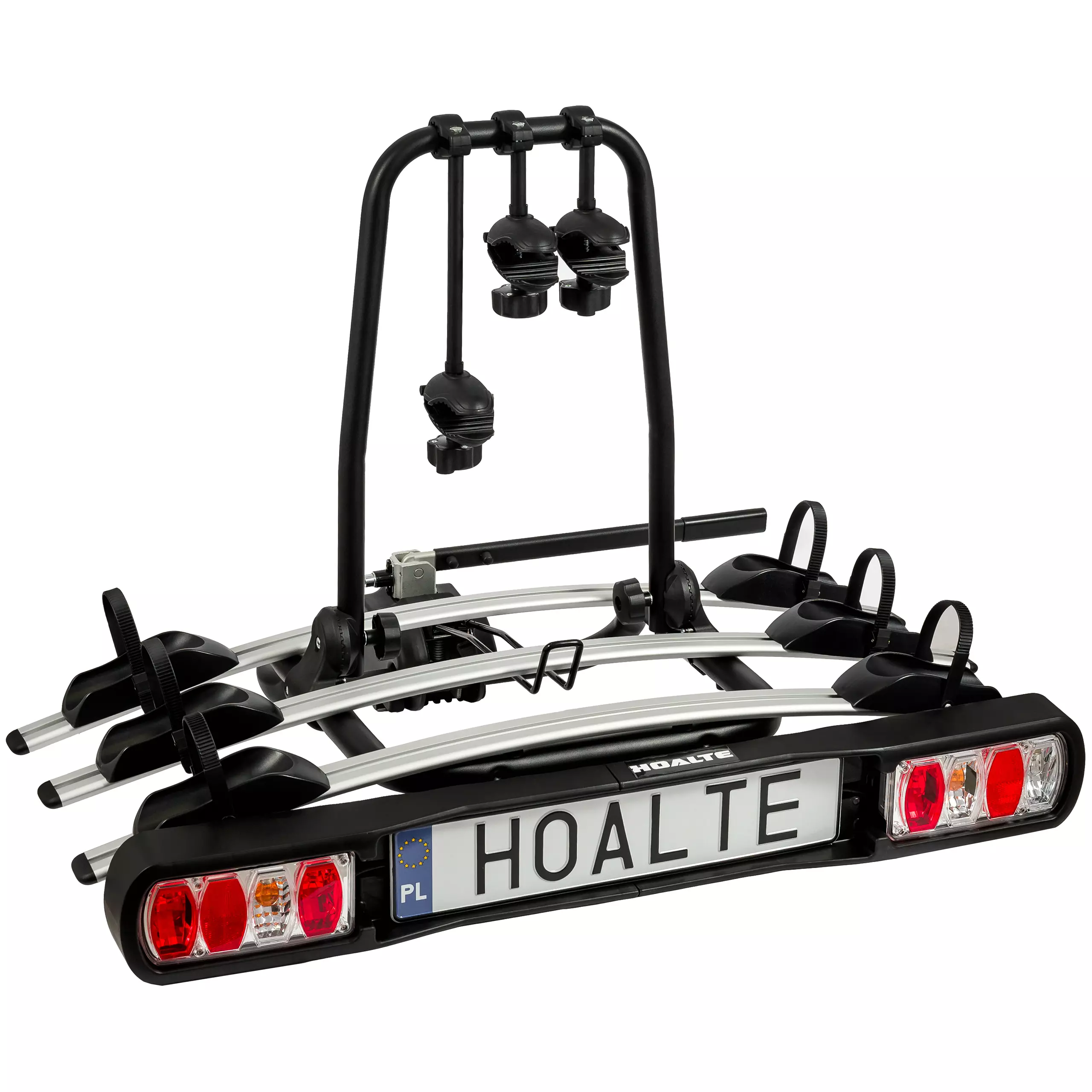 Platforma rowerowa, bagażnik na hak Hoalte HitchPro Flex 3, profil tył