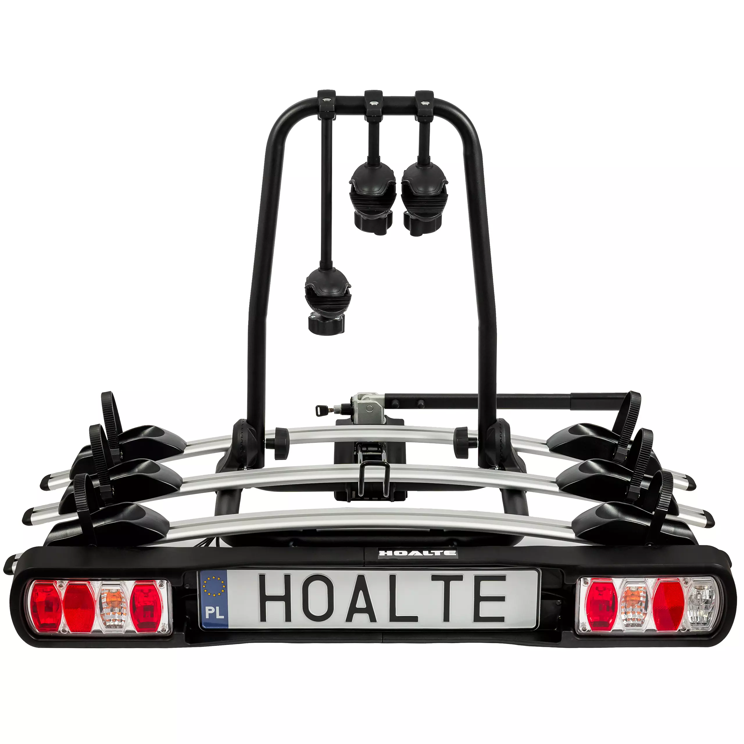 Platforma rowerowa, bagażnik na hak Hoalte HitchPro Flex 3, profil tył