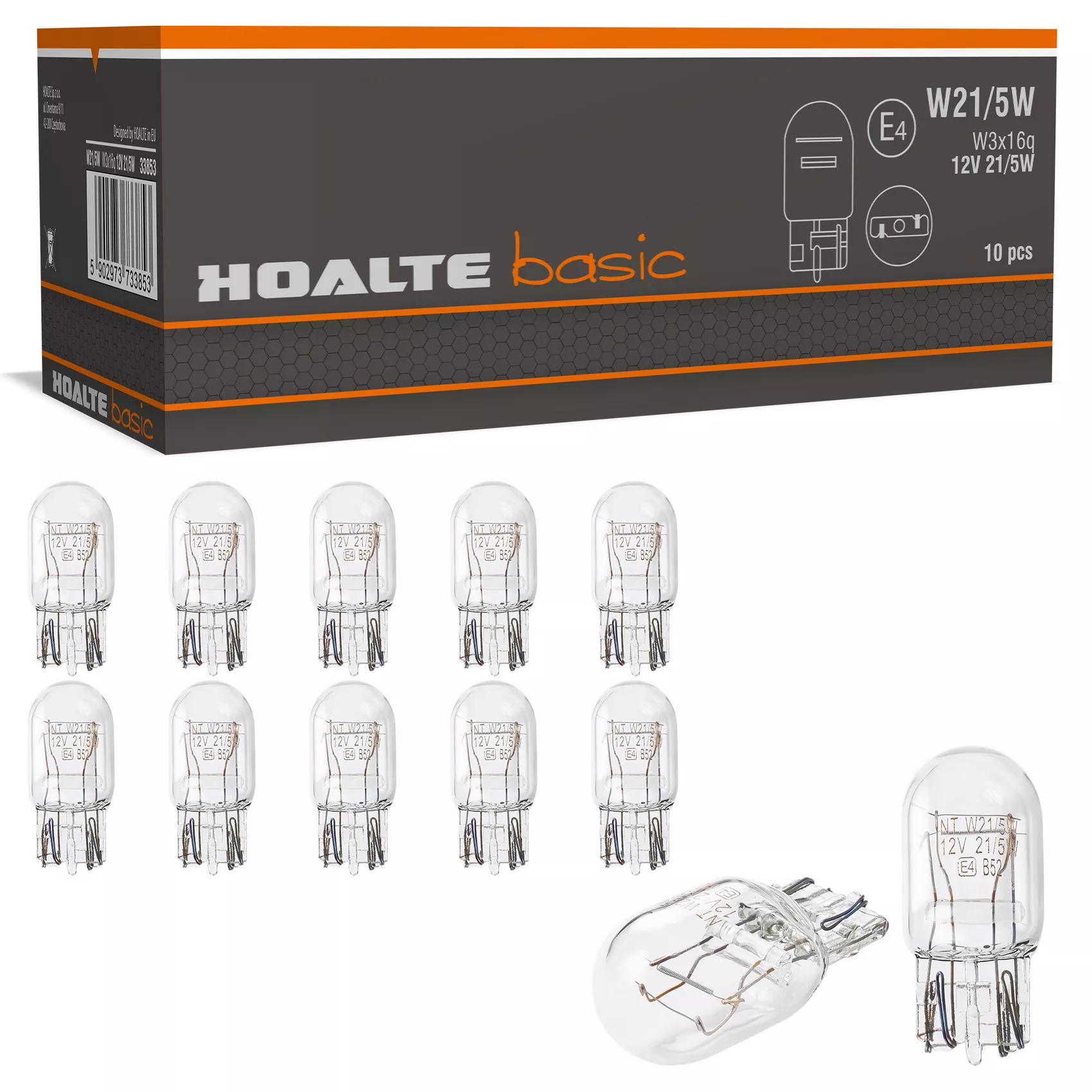 HOALTE W21/5W T20 Basic Clear — opakowanie