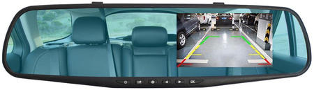 Wideorejestrator jazdy DVR Hoalte w lusterku 4,3" z kamerą cofania 