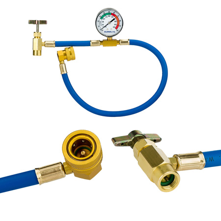 Zestaw do napełniania klimatyzacji CLIMAPRO 3w1 2x170g / gaz z wężykiem R134a / R12 + olej