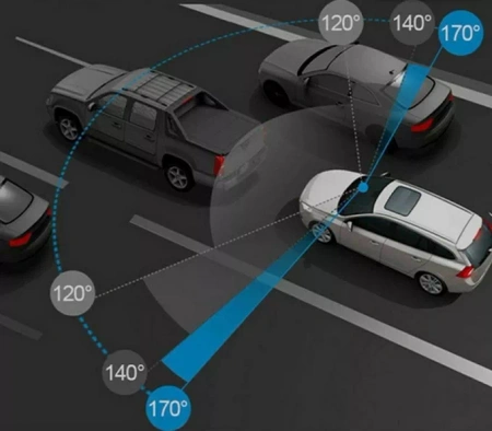 Wideorejestrator jazdy DVR Hoalte w lusterku 4,3" z kamerą cofania 