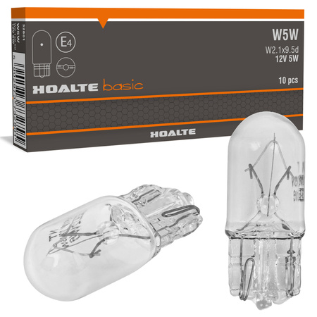 Żarówki pomocnicze Hoalte W5W T10 5W 12V komplet