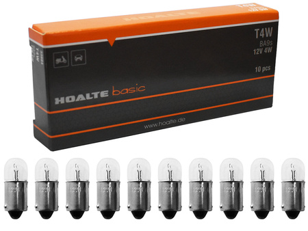 Żarówki Hoalte Basic T4W BA9S T8,5 4W 12V komplet