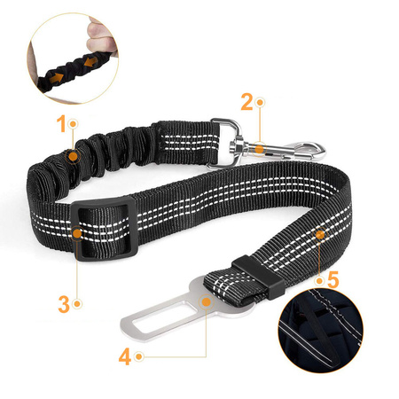 Smycz dla psa do samochodu Hoalte 21cm-85cm