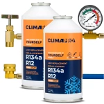 Zestaw gaz z uszczelniaczem do klimatyzacji CLIMAPRO 4w1 LEAKSTOP R134a / 2x 170 g / olej + wężyk
