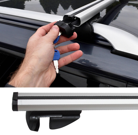 Bagażnik dachowy Belki dachowe Aluminium Hoalte 123cm Hoalte Basic 