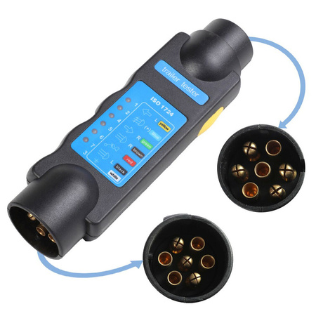 Tester gniazda przyczepy Hoalte 7-pin ISO 1724