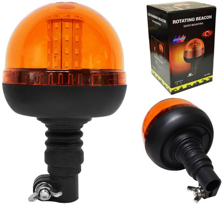 Lampa ostrzegawcza Kogut na trzpień Hoalte 40 LED 12/24V pomarańczowa