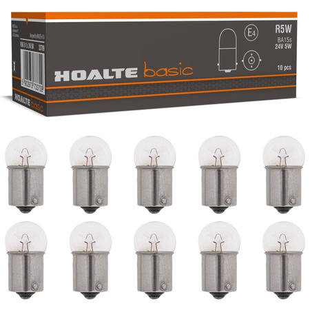 Żarówki Hoalte Basic R5W 24V 5W G18 BA15s komplet