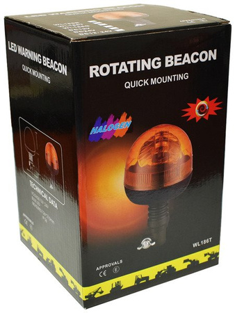 Lampa ostrzegawcza Kogut na trzpień Hoalte 40 LED 12/24V pomarańczowa