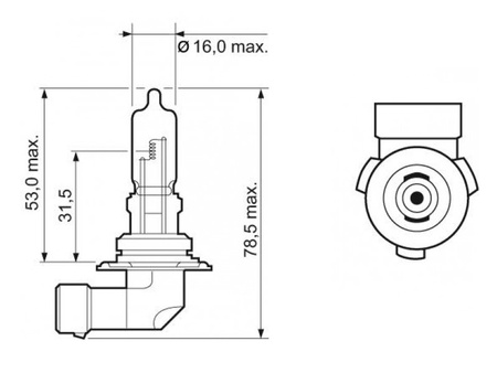 Żarówka halogenowa Hoalte HB3 12V 60W CLEAR P20d 