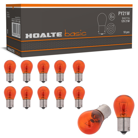 Żarówki Hoalte Basic PY21W BAU15s 21W 12V komplet